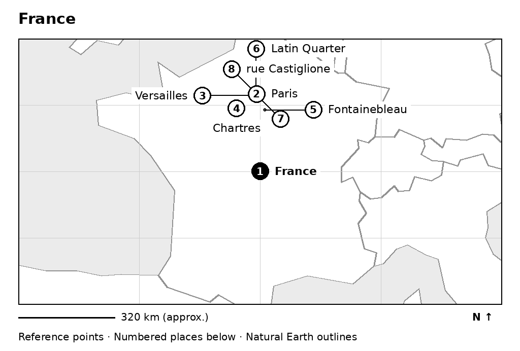 Closer orientation map for France