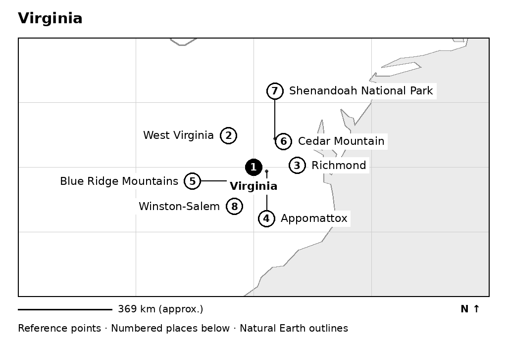 Closer orientation map for Virginia