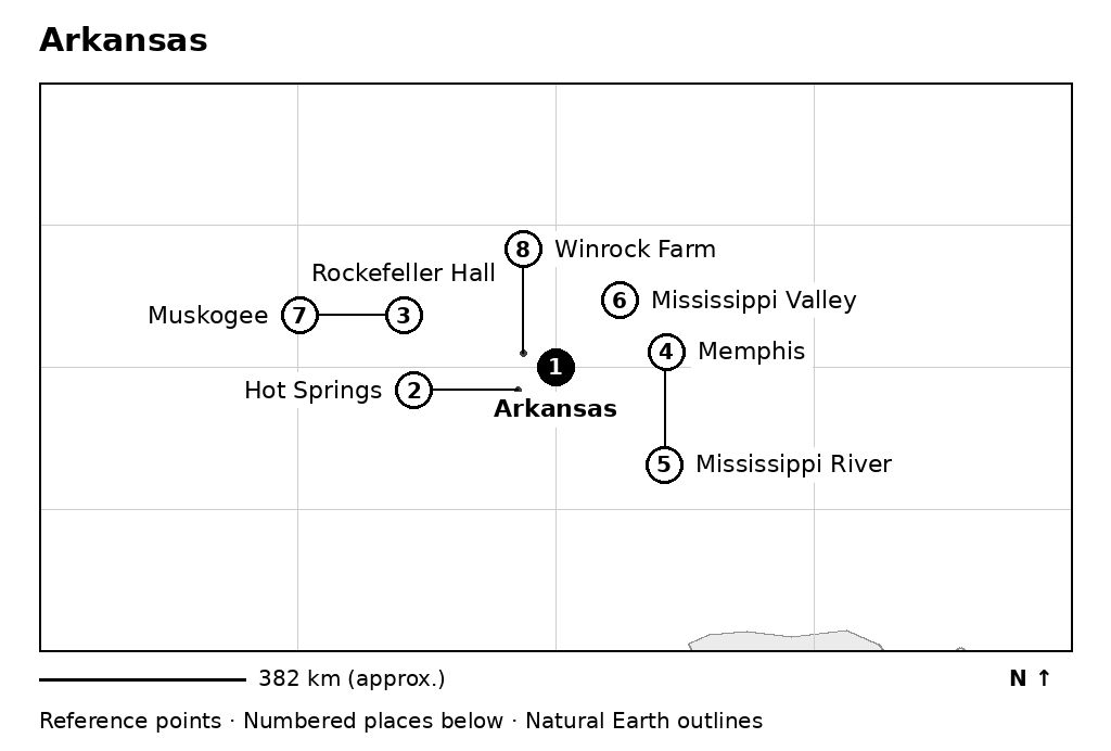 Closer orientation map for Arkansas