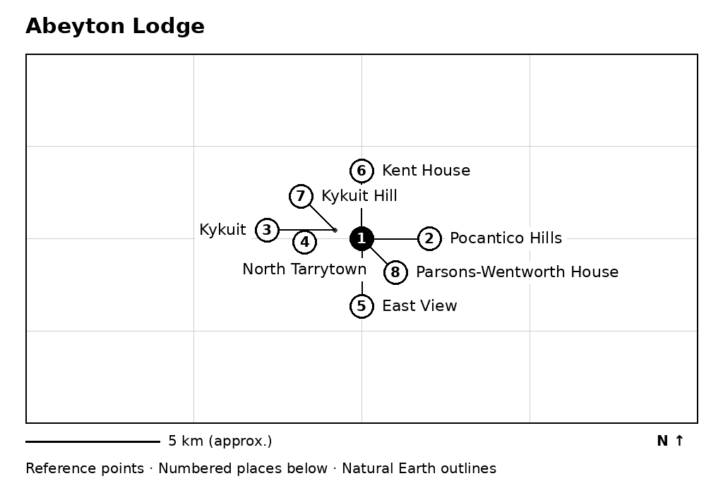 Closer orientation map for Abeyton Lodge