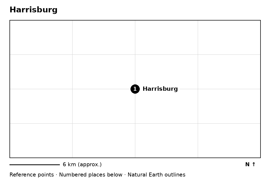 Closer orientation map for Harrisburg