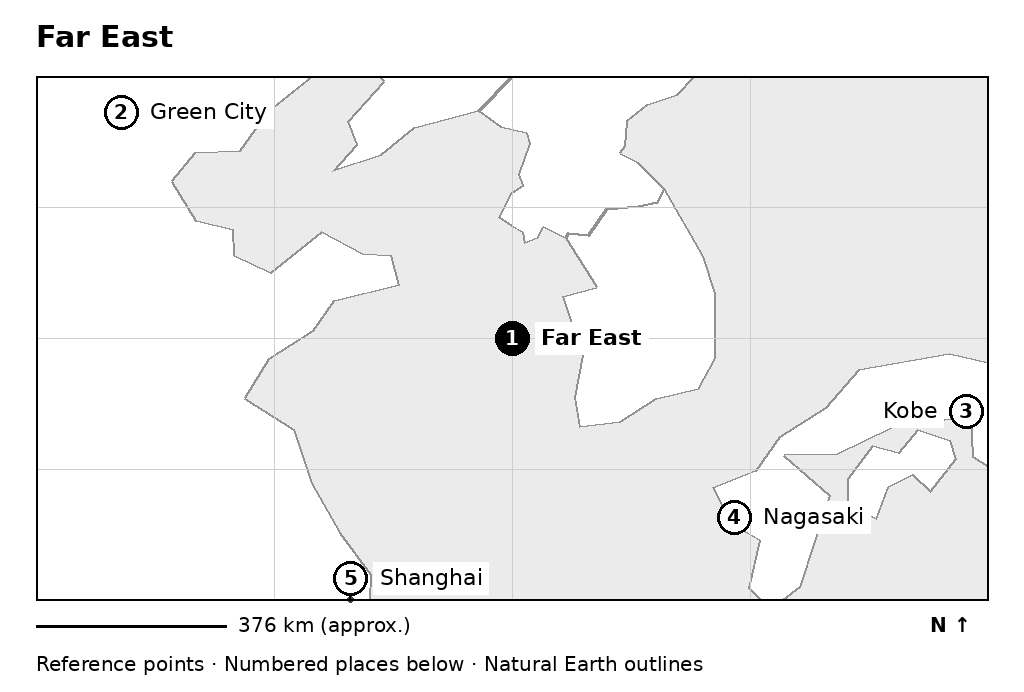 Closer orientation map for Far East