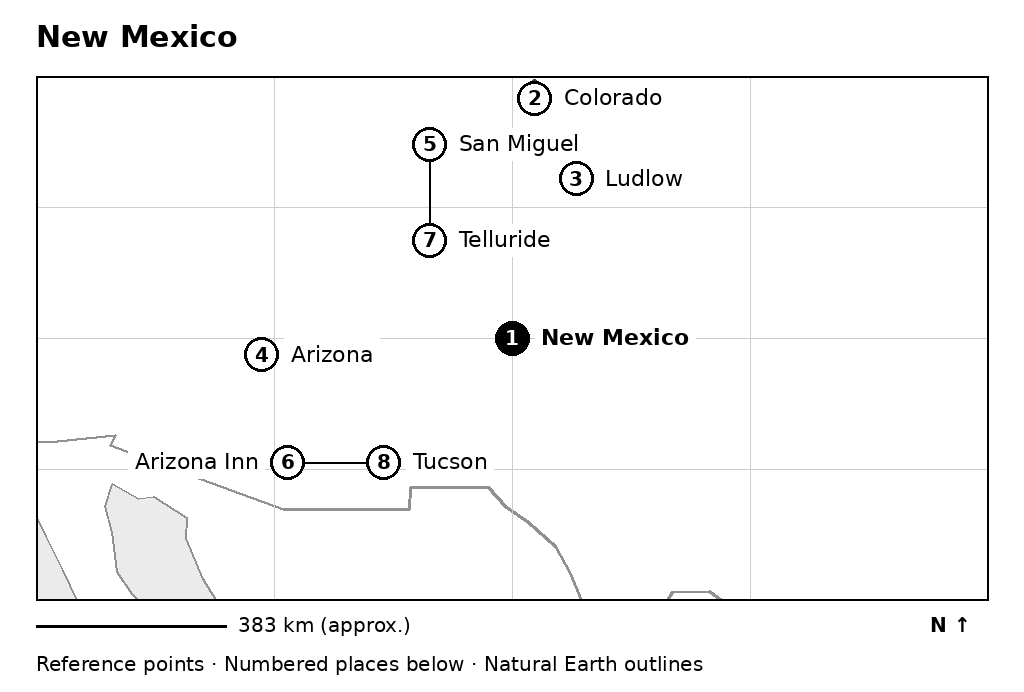 Closer orientation map for New Mexico