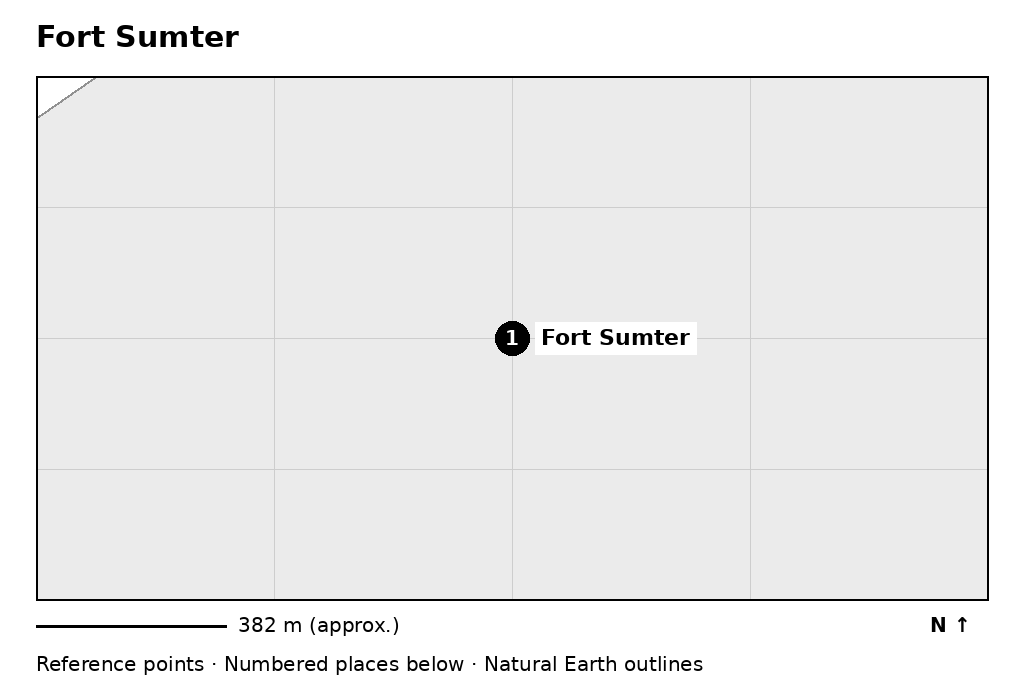 Closer orientation map for Fort Sumter