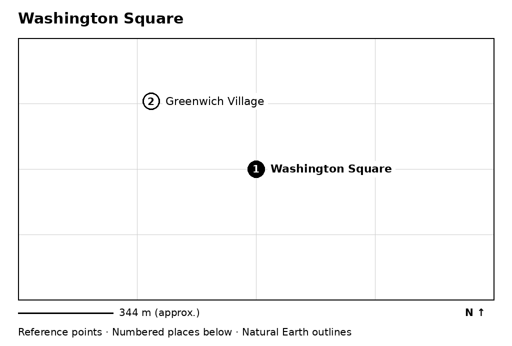 Closer orientation map for Washington Square