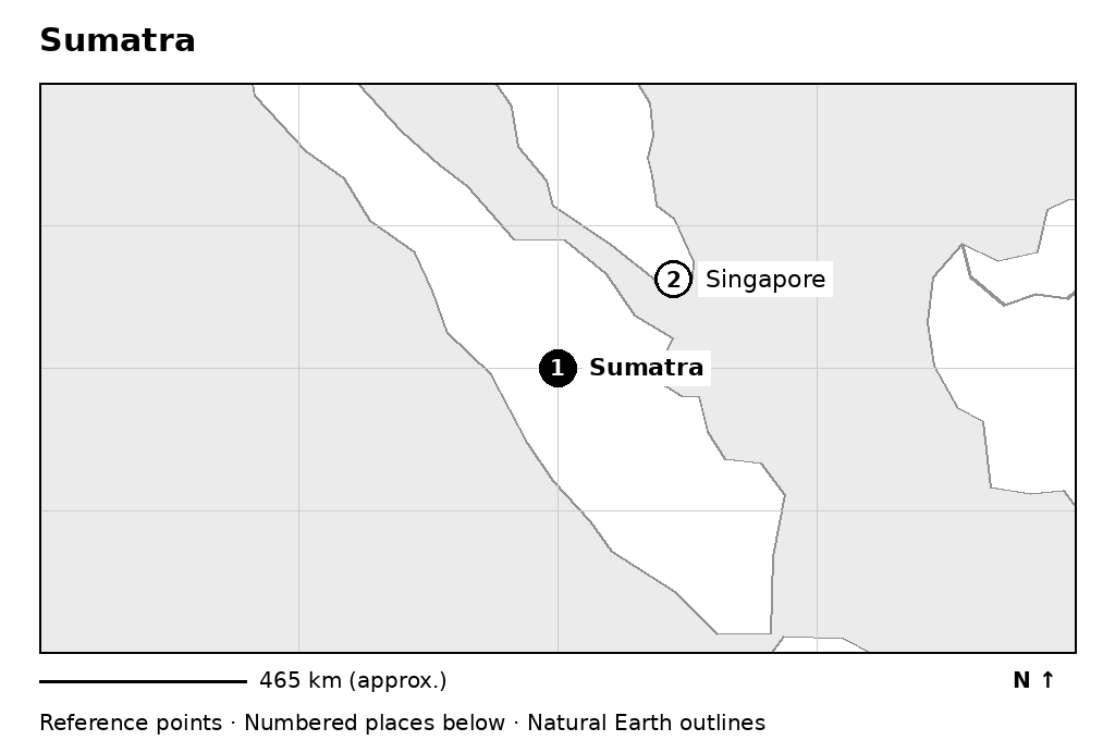 Closer orientation map for Sumatra