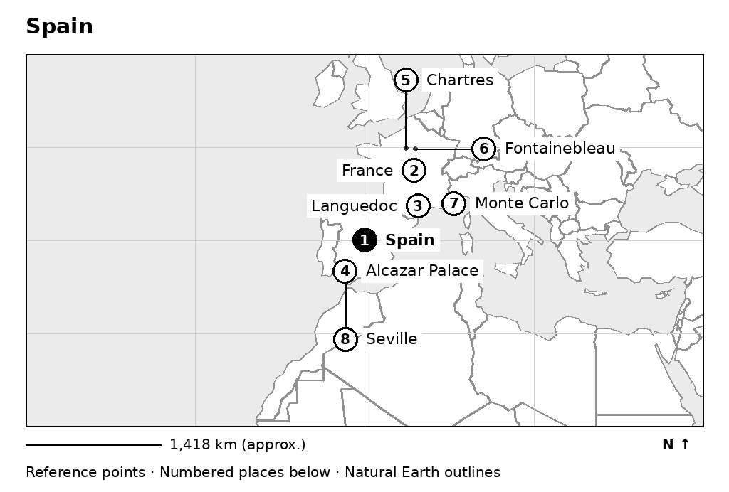 Closer orientation map for Spain