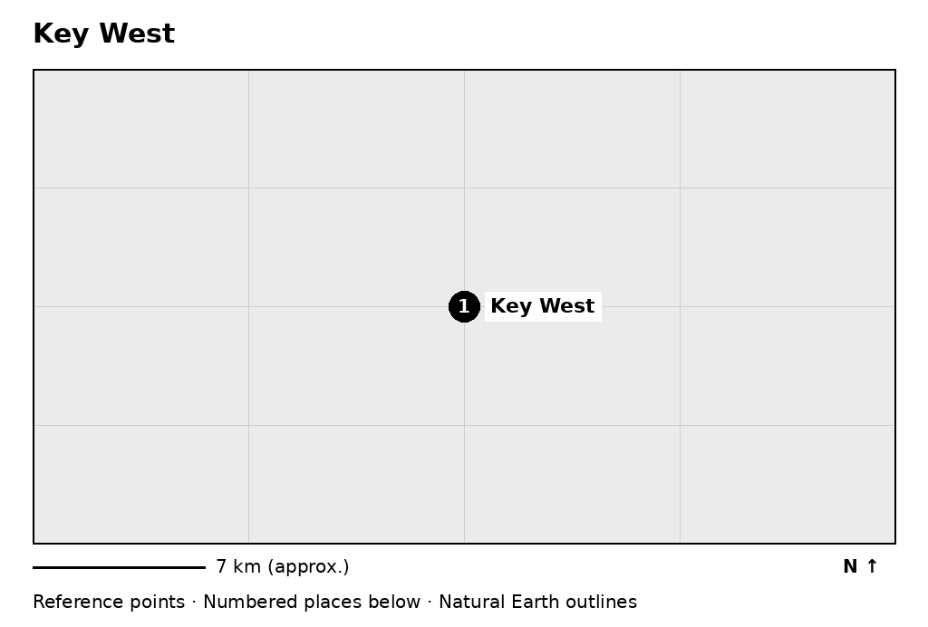 Closer orientation map for Key West