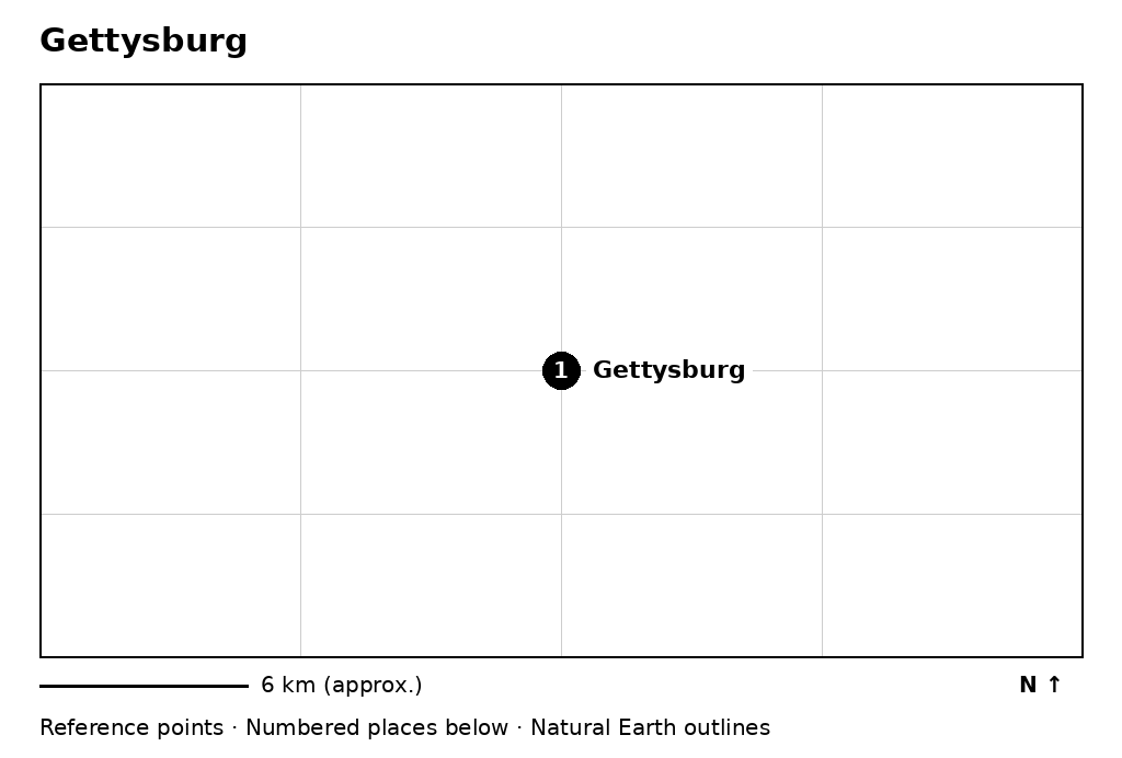 Closer orientation map for Gettysburg