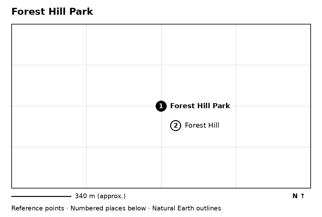 Closer orientation map for Forest Hill Park