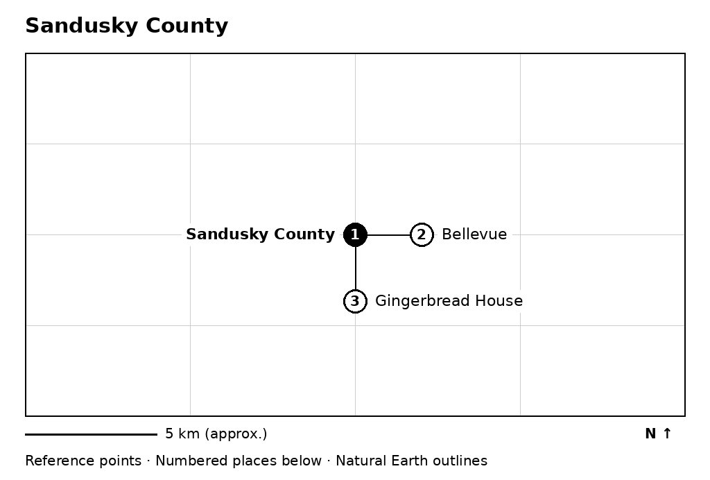 Closer orientation map for Sandusky County