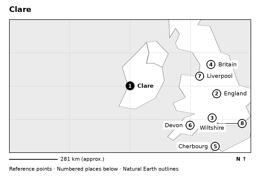 Closer orientation map for Clare