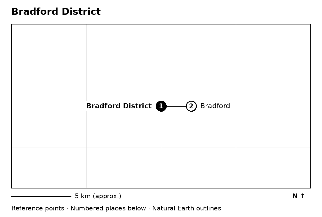 Closer orientation map for Bradford District