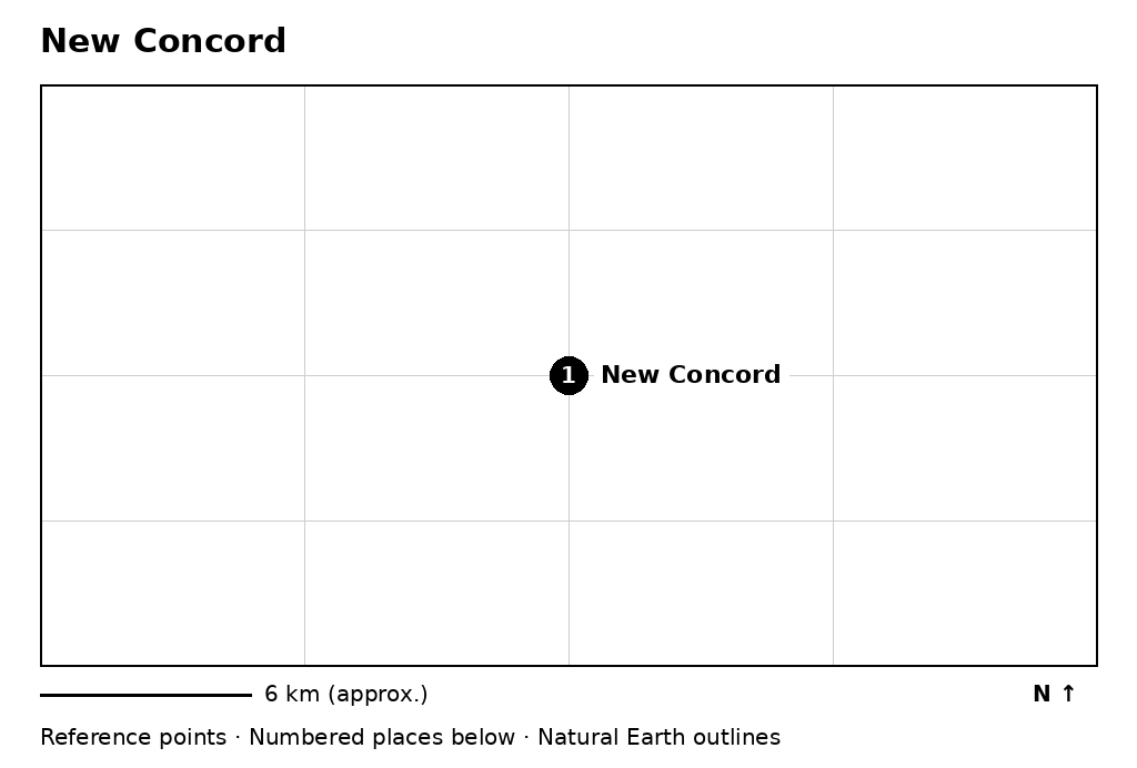 Closer orientation map for New Concord