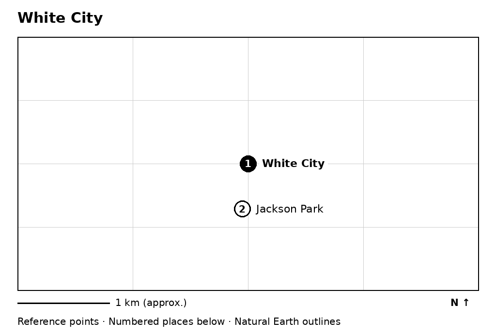 Closer orientation map for White City