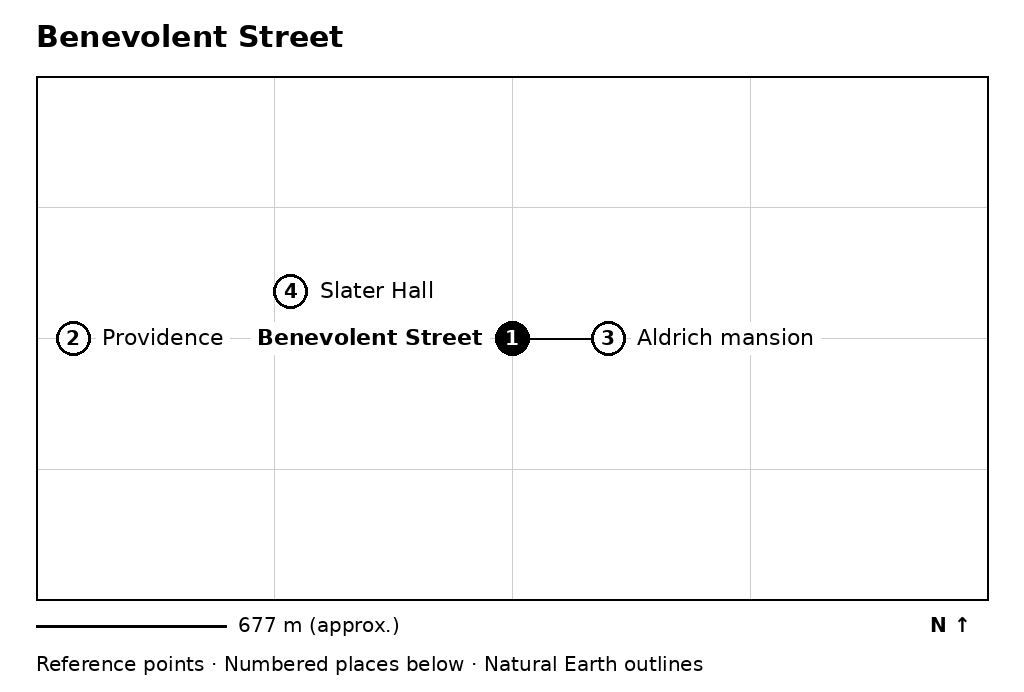 Closer orientation map for Benevolent Street