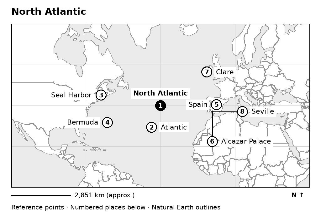 Closer orientation map for North Atlantic