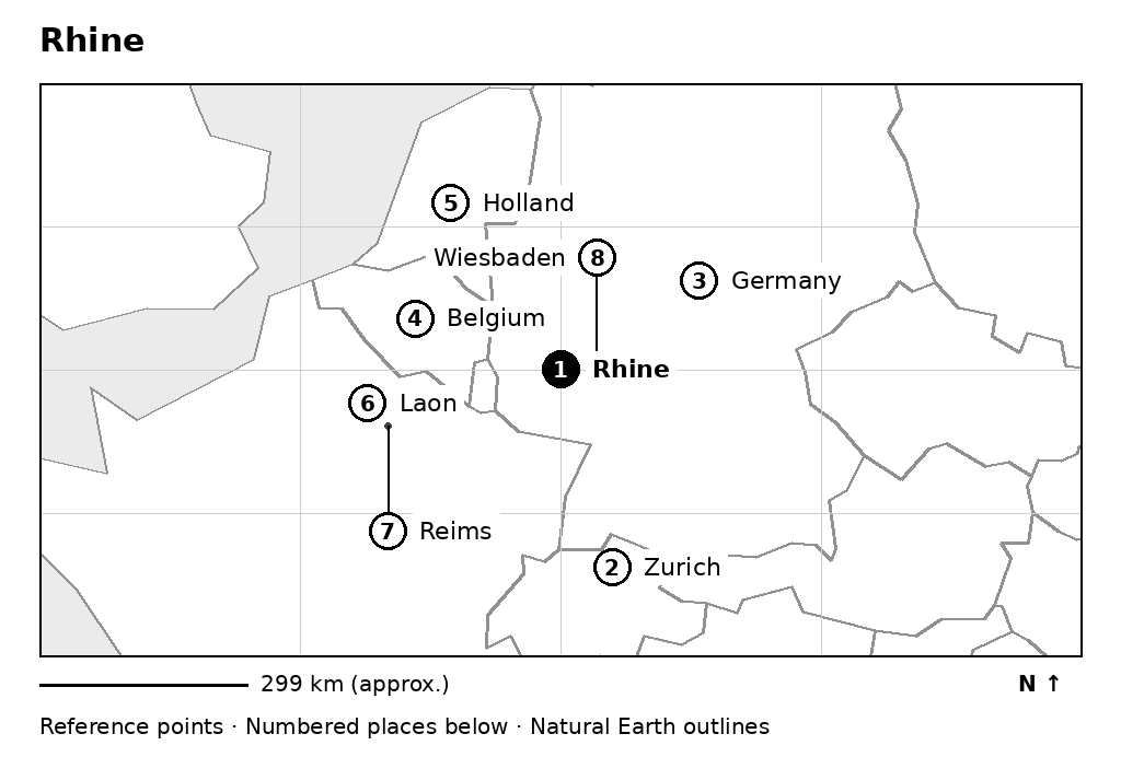Closer orientation map for Rhine