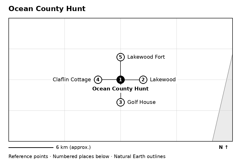 Closer orientation map for Ocean County Hunt