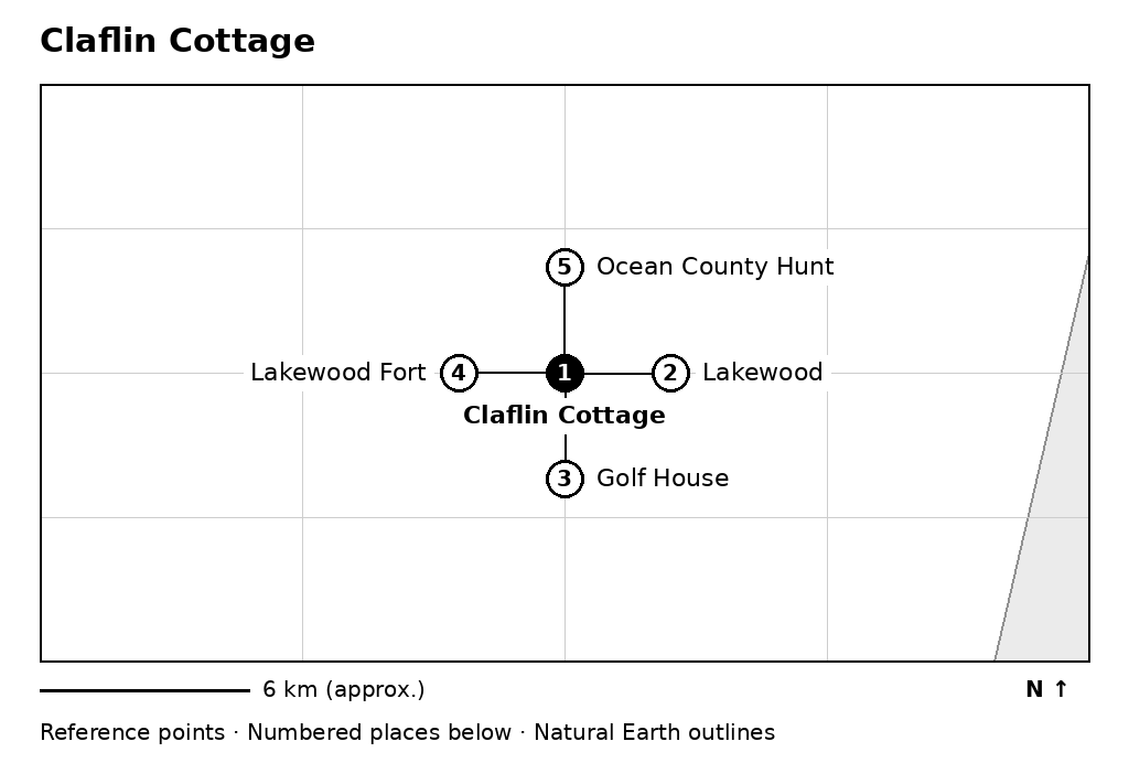 Closer orientation map for Claflin Cottage