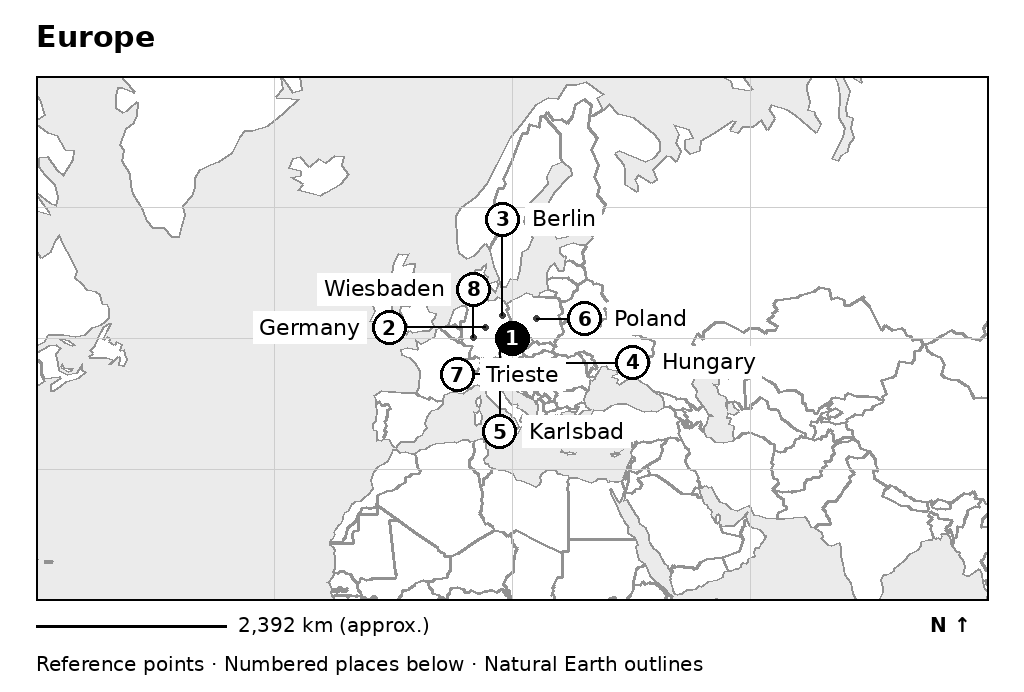 Closer orientation map for Europe