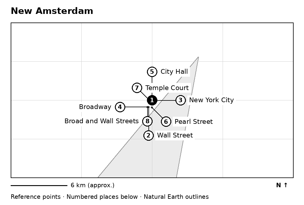 Closer orientation map for New Amsterdam
