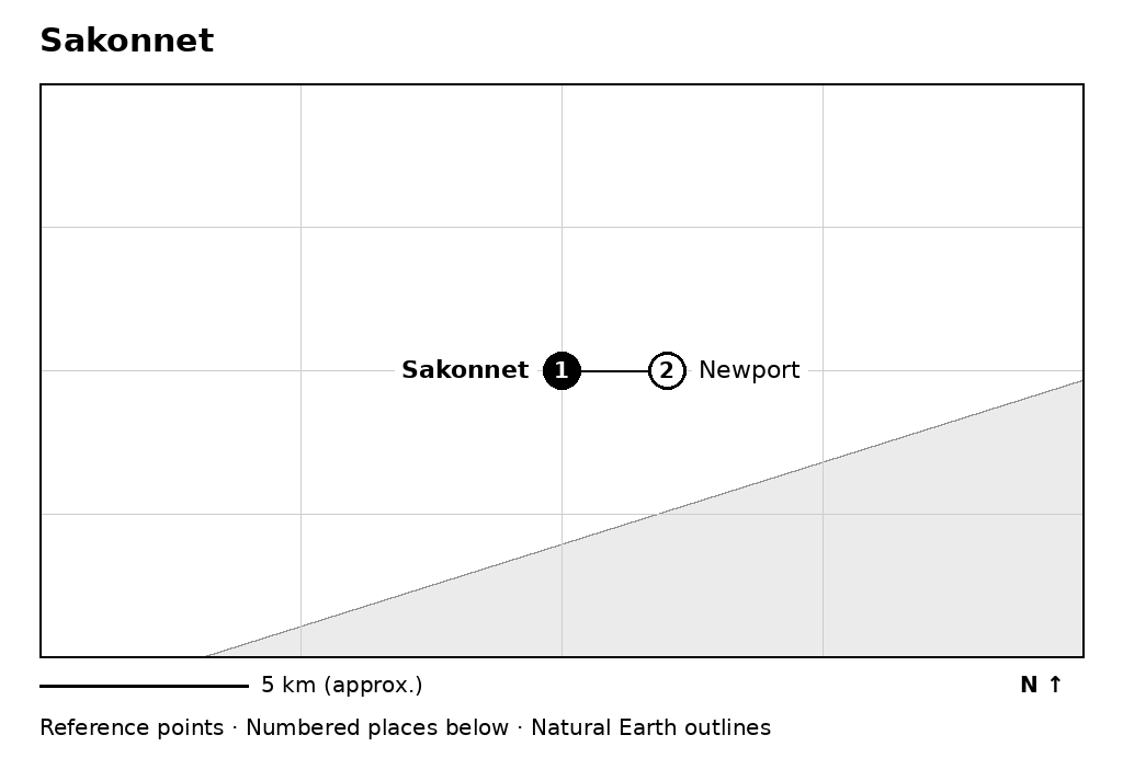 Closer orientation map for Sakonnet