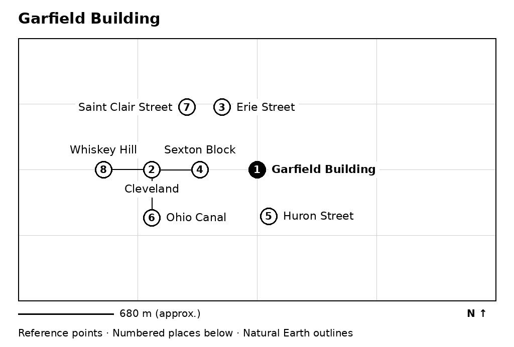 Closer orientation map for Garfield Building