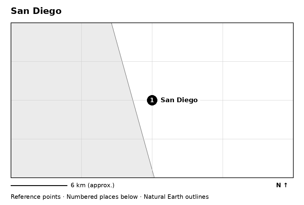 Closer orientation map for San Diego