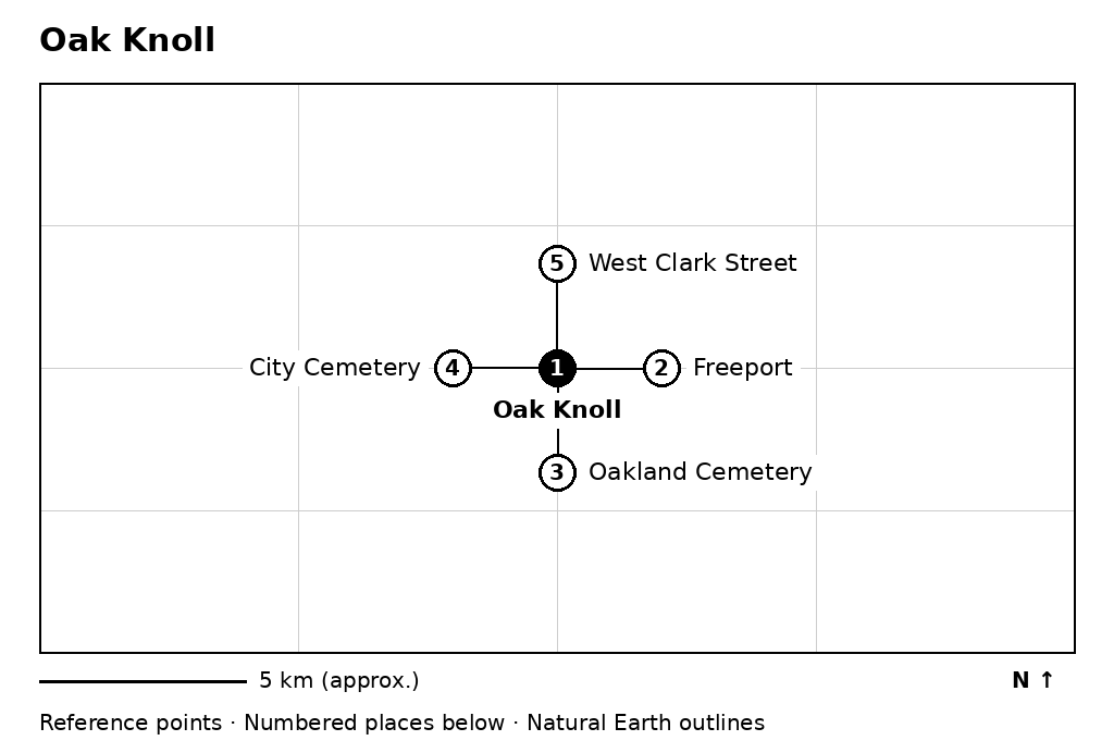 Closer orientation map for Oak Knoll