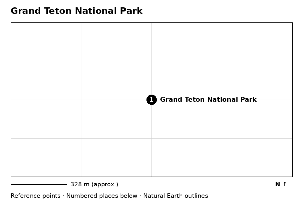 Closer orientation map for Grand Teton National Park