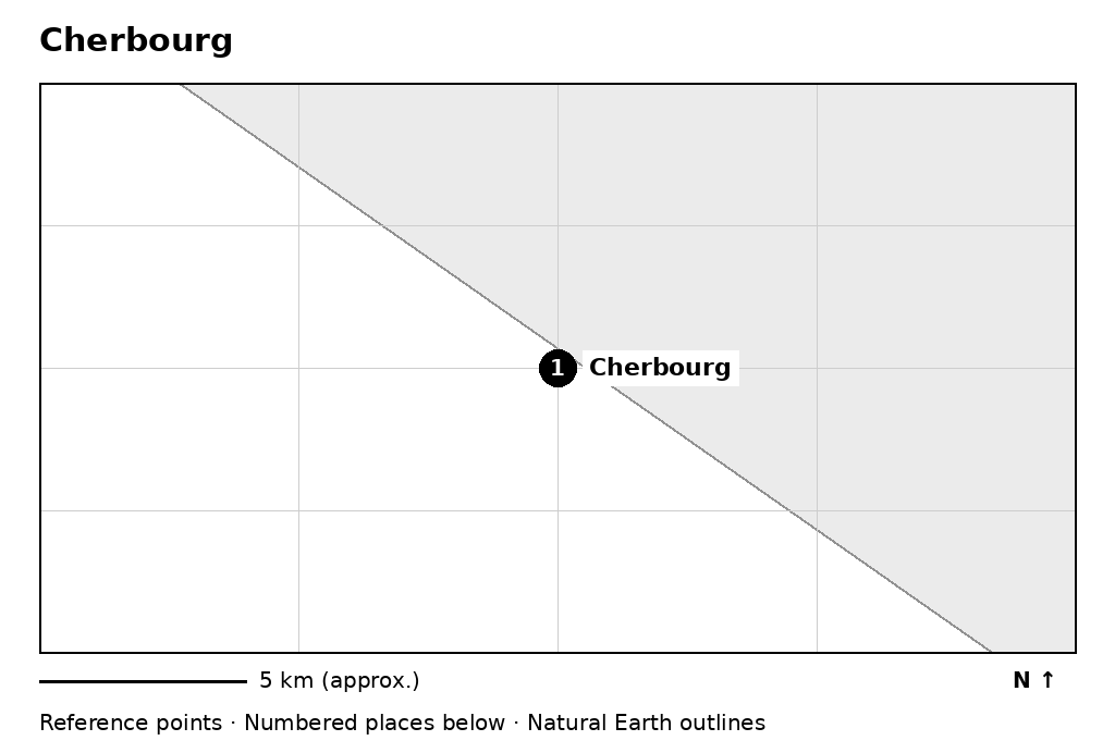 Closer orientation map for Cherbourg