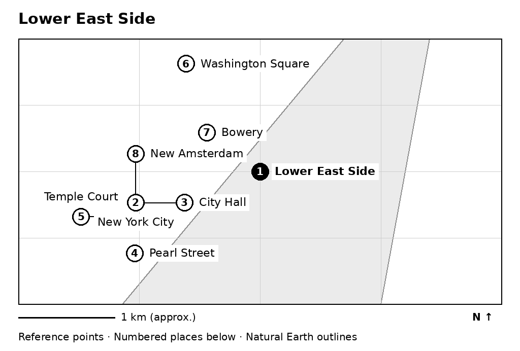 Closer orientation map for Lower East Side