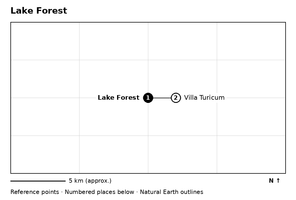Closer orientation map for Lake Forest