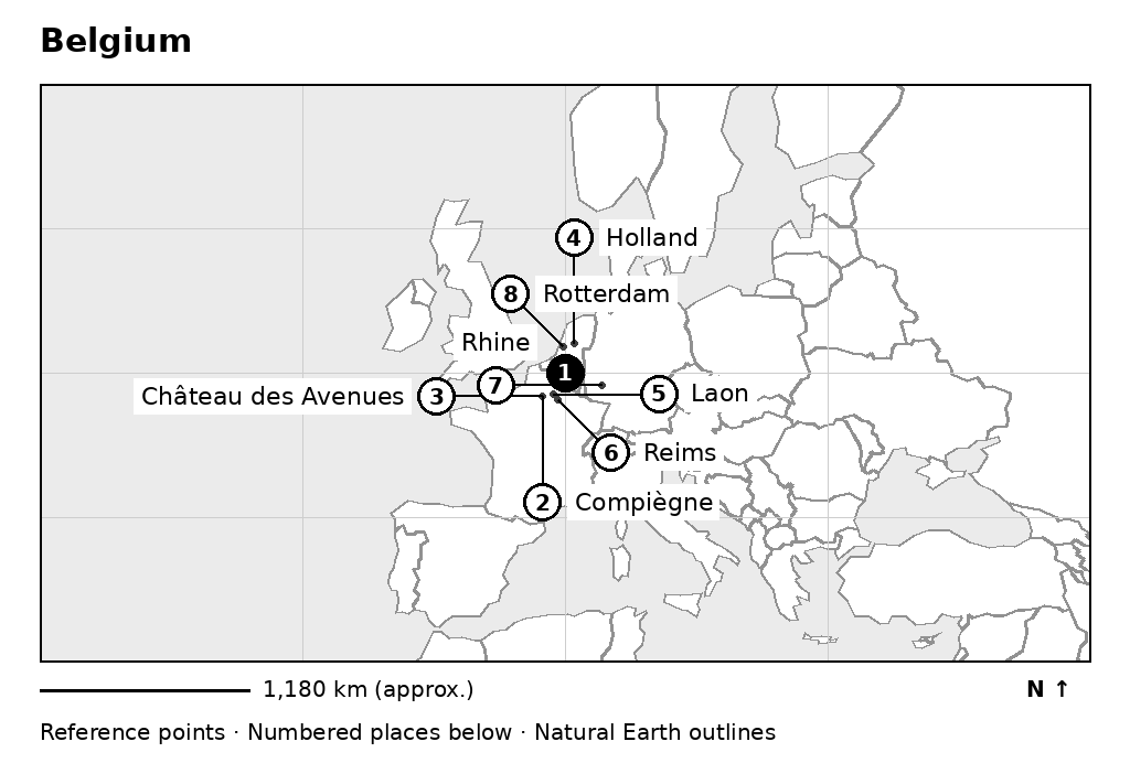 Closer orientation map for Belgium