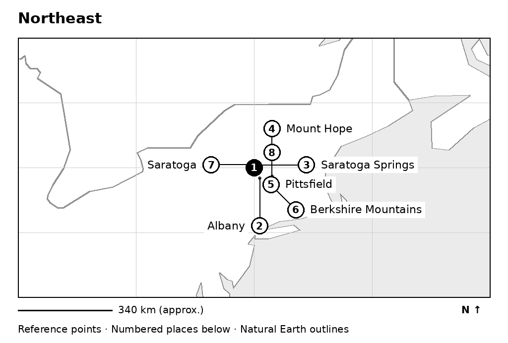 Closer orientation map for Northeast