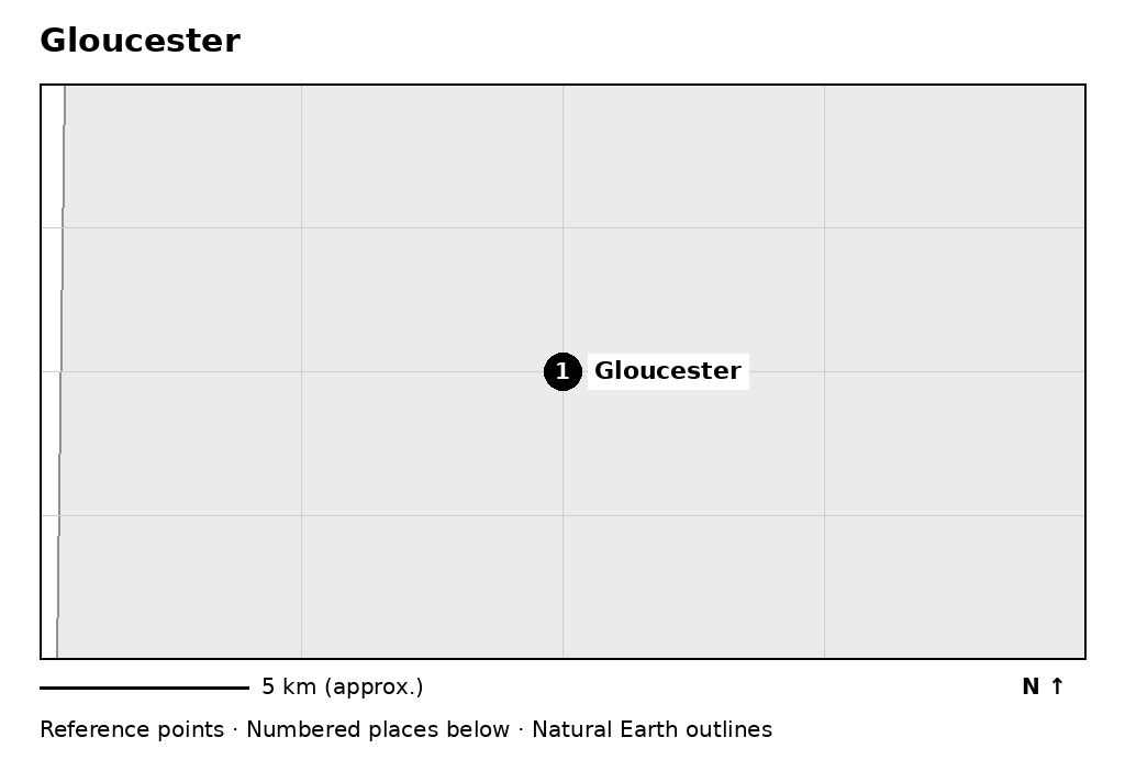 Closer orientation map for Gloucester