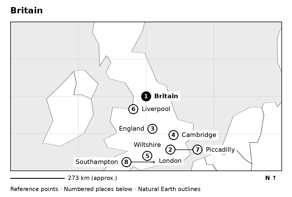 Closer orientation map for Britain
